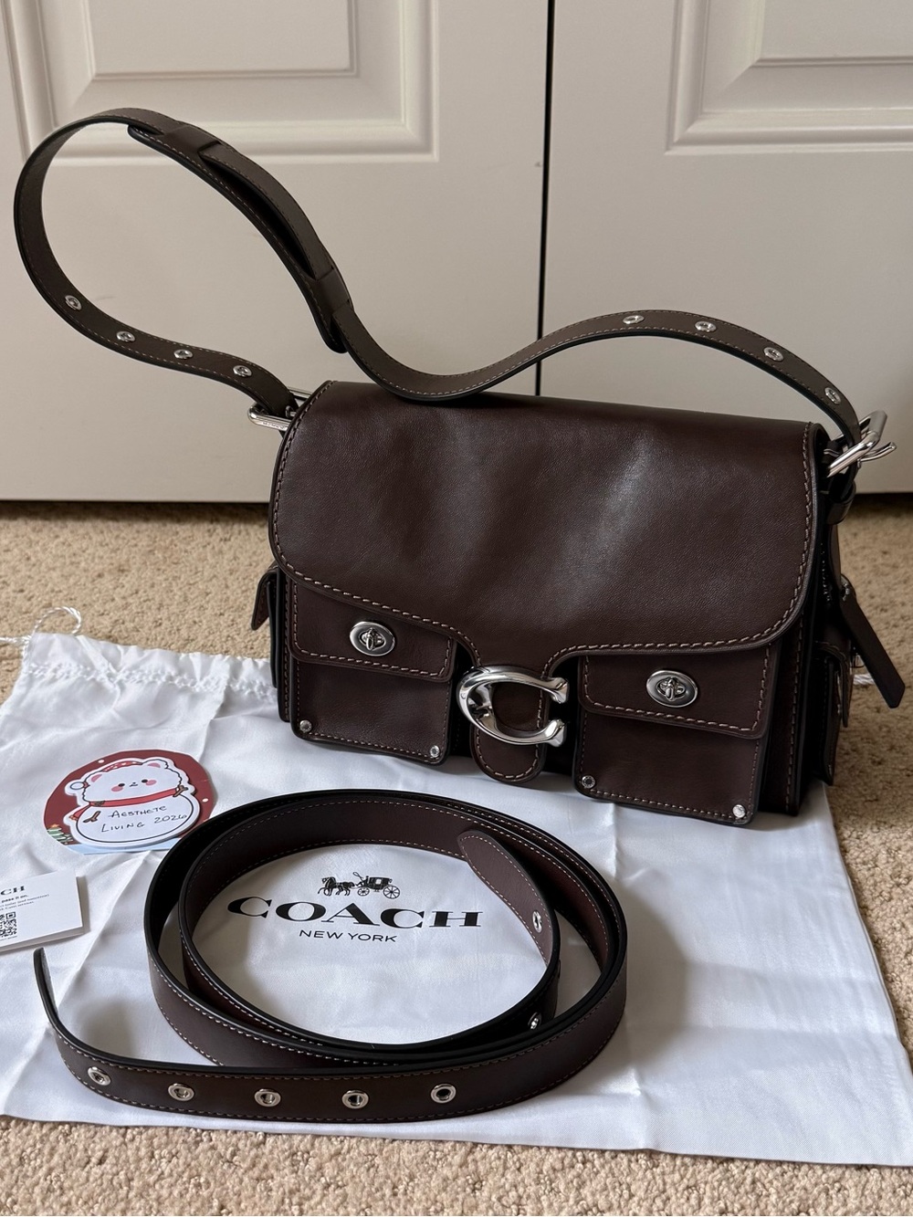 Coach Cargo Turnlock Soft Tabby Shoulder Bag Maple